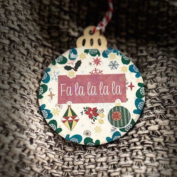 New handmade 3”x3” wooden “Merry Christmas” tree hanging ornament $11 - Picture 6 of 8